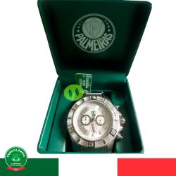 Relógio Palmeiras Luxo (Fundo Branco)