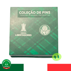 Jogo de Pins Escudos do Palmeiras e Taça Libertadores