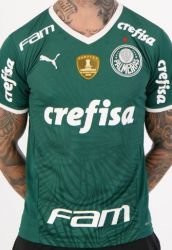 Camisa Palmeiras I 22/23 Masculina Com Patrocínios Oficiais e Patch Campeão da Libertadores 2021