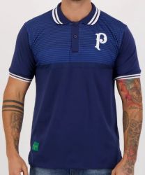 Camisa Polo Palmeiras Casual Masculina - Marinho