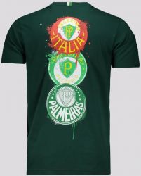 Camisa (PLUS SIZE) Surf Center Palmeiras Classic Logos Verde